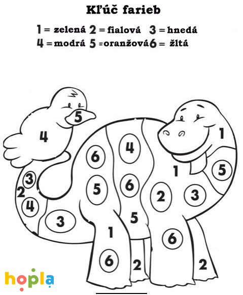 dinosaurus na vyfarbenie