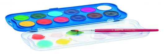 Vodové farby so štetcom